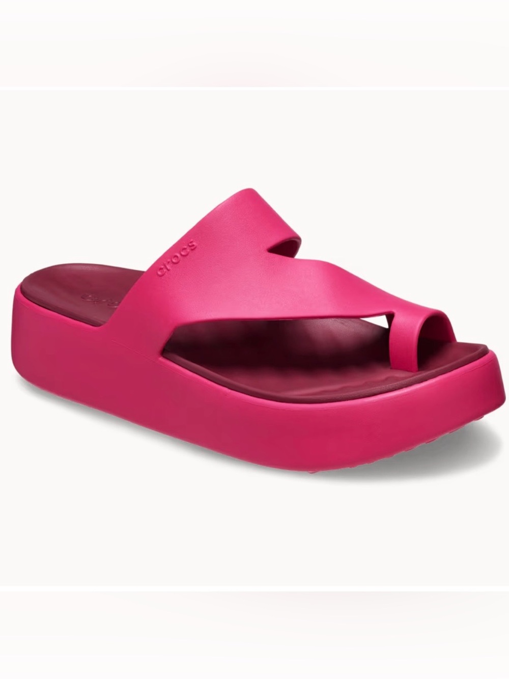 Crocs Women’s Pink Getaway Platform Toe Loop Sandal NWT